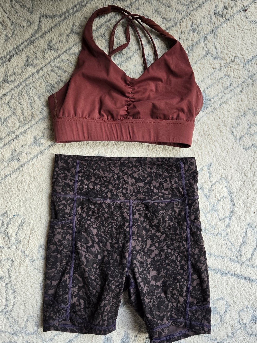 Relay Active Set Strappy Sports Bra and High-Waist Spandex